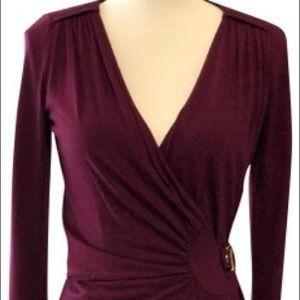 Gucci Burgundy Wine Wrap Dress